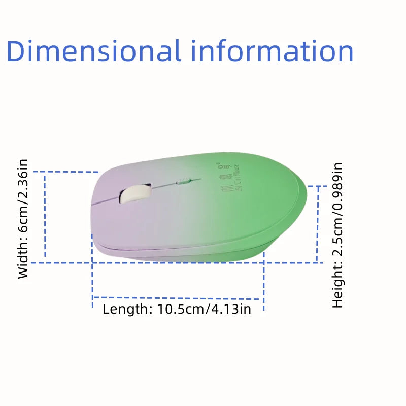 Ultra Slim Wireless Battery Mouse, 2.4G Silent Receiver Laptop Mouse, Ergonomic Laptop Wireless Battery Mouse, Portable Mobile O