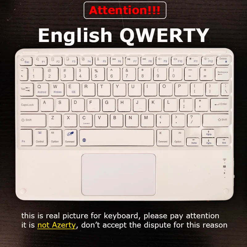 Wireless Keyboard with Touchpad for Ipad Samsung Xiaomi Tablet Keyboard for Phone Laptop 10'' Keyboards Bluetooth Rechargeable