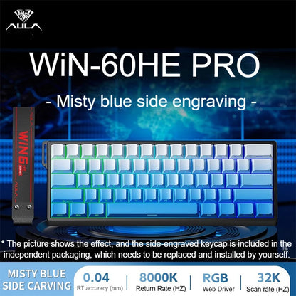 New Aula Win 60/68He Magnetic Switch 8K Keyboard Rapid Trigger Wired Custom Rgb Hot Swap Rt Esports Gamer Mechanical Keyboard