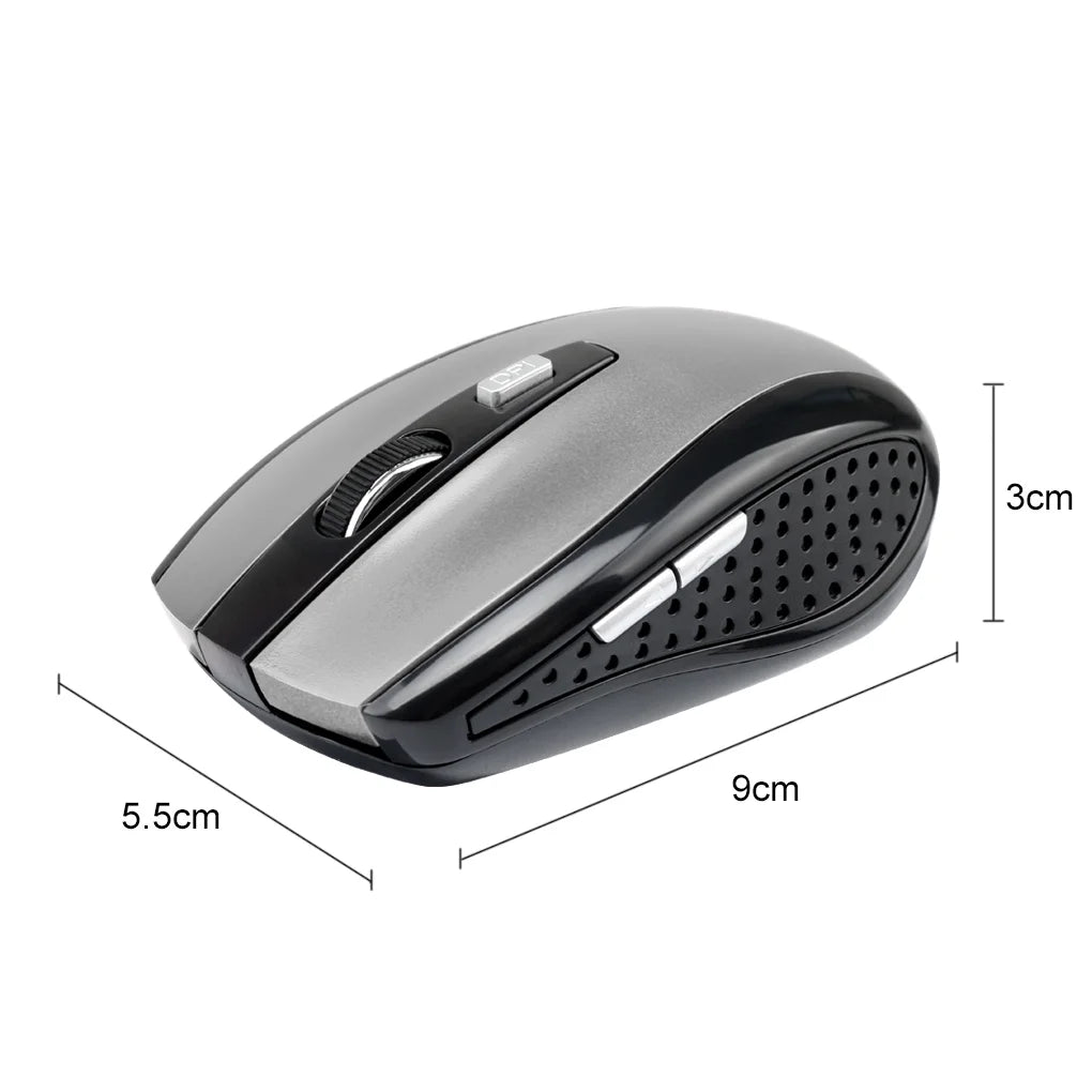 Wireless Gaming Mouse Adjustable DPI 2.4G 6 Buttons Optical Mouse for Laptop Notebook PC