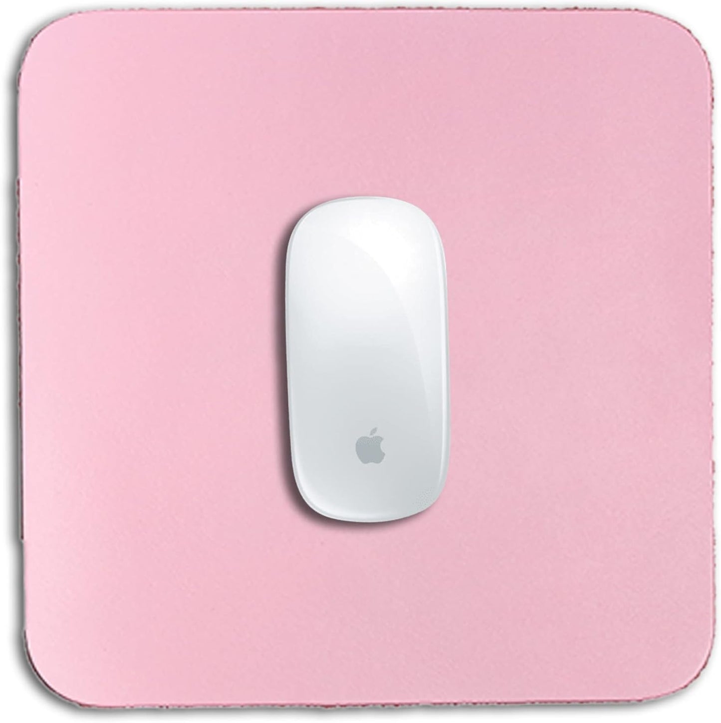 Pink Leather Mouse Pad (Genuine Leather), 9 X 9 Inch | Mouse Pads for Wireless Mouse | Cute Mouse Pad | Thick Mouse Pad | Leather Mouse Pad | Mouse Pad Pink