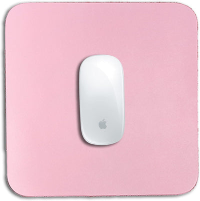 Pink Leather Mouse Pad (Genuine Leather), 9 X 9 Inch | Mouse Pads for Wireless Mouse | Cute Mouse Pad | Thick Mouse Pad | Leather Mouse Pad | Mouse Pad Pink