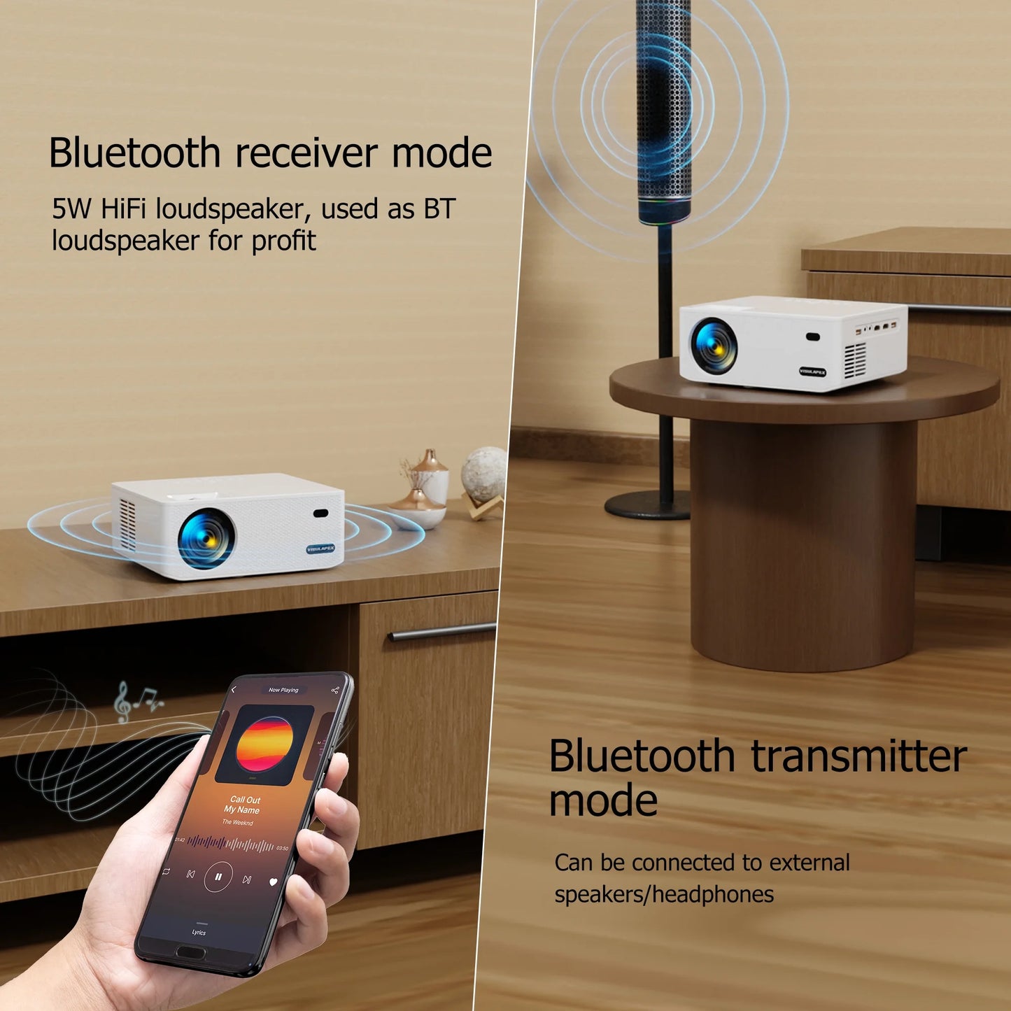 S1 Pro 1920X1080P LCD Multimedia Projector, White