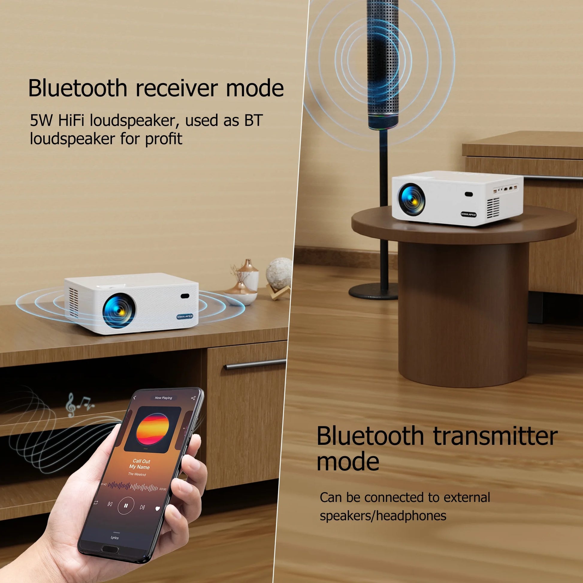 S1 Pro 1920X1080P LCD Multimedia Projector, White