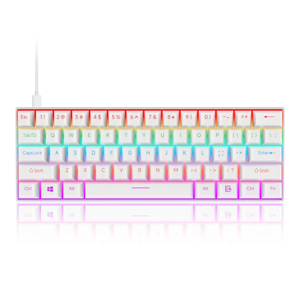 Mechanical Keyboard 61 Keys Blue Switch Red Switch Brown Switch Hot Swap Keyboard Office Accessories Gaming Keyboard