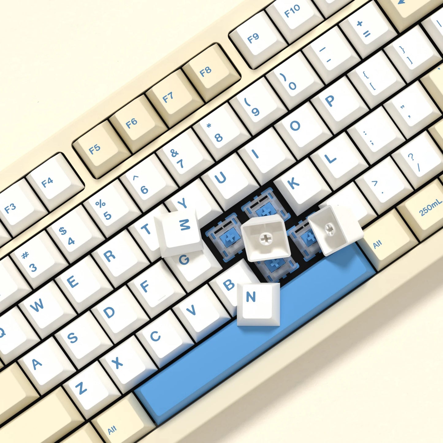 145 Keys Cherry Profile GMK Soymilk Keycaps PBT Retro Keycap Custom for Game Mechanical Keyboards MX DIY Sublimation