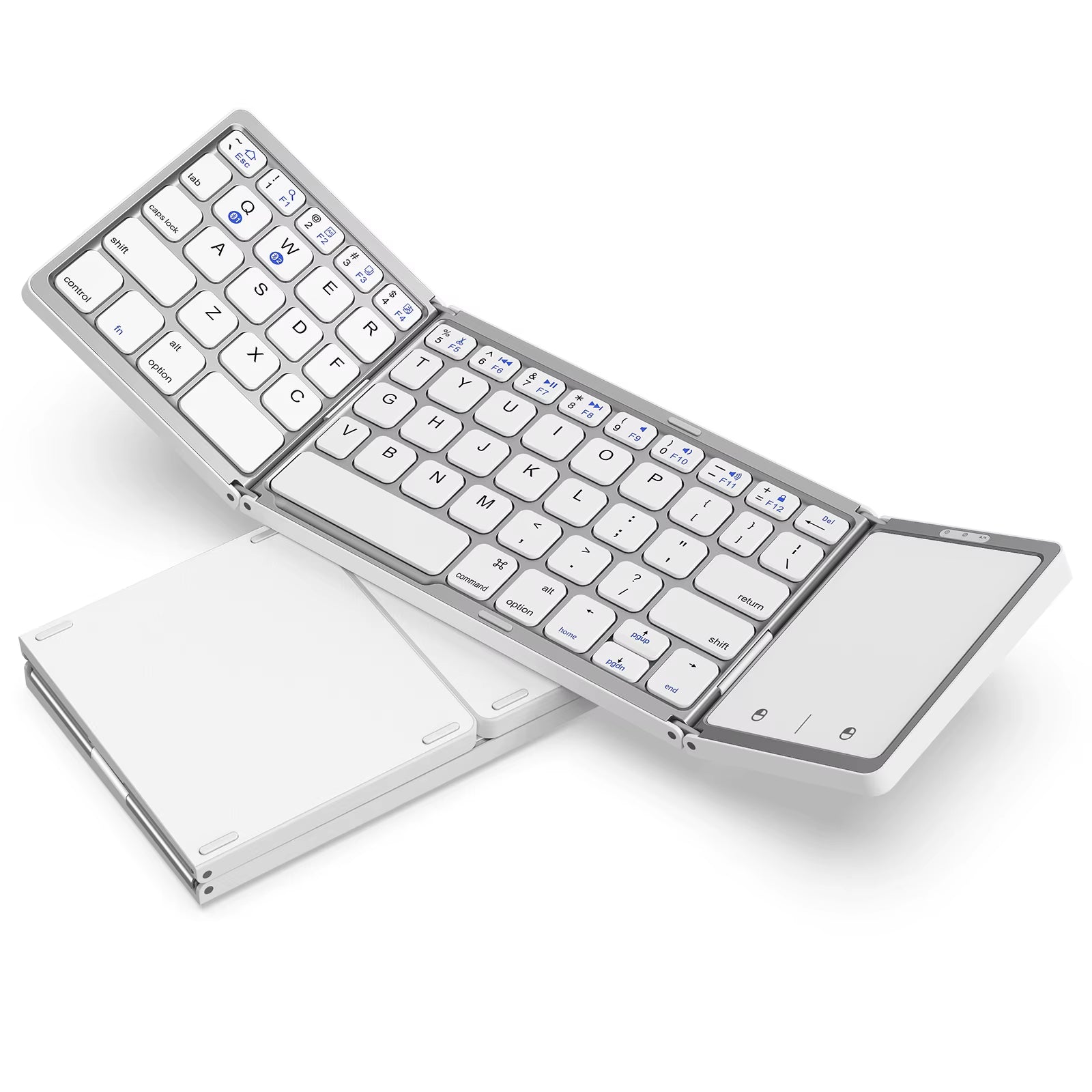 Foldable Wireless Bluetooth Keyboard Rechargeable Folding Portable Keyboards for PC Mac Smartphone Windows Ios Android