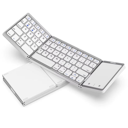Foldable Wireless Bluetooth Keyboard Rechargeable Folding Portable Keyboards for PC Mac Smartphone Windows Ios Android