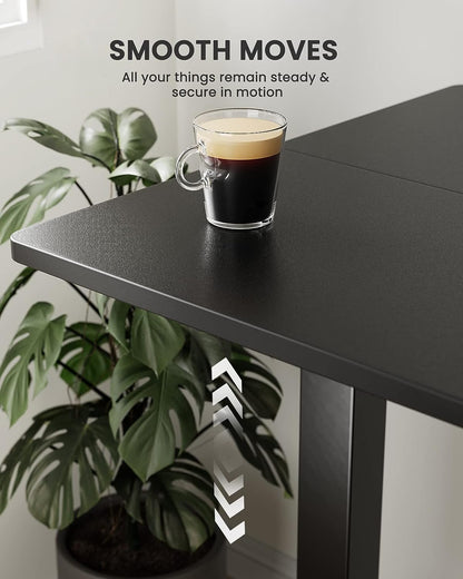 Height Adjustable Electric Standing Desk, 48 X 24 Inches Sit Stand up Desk, Memory Computer Home Office Desk with Two-Piece Desktop (Black)