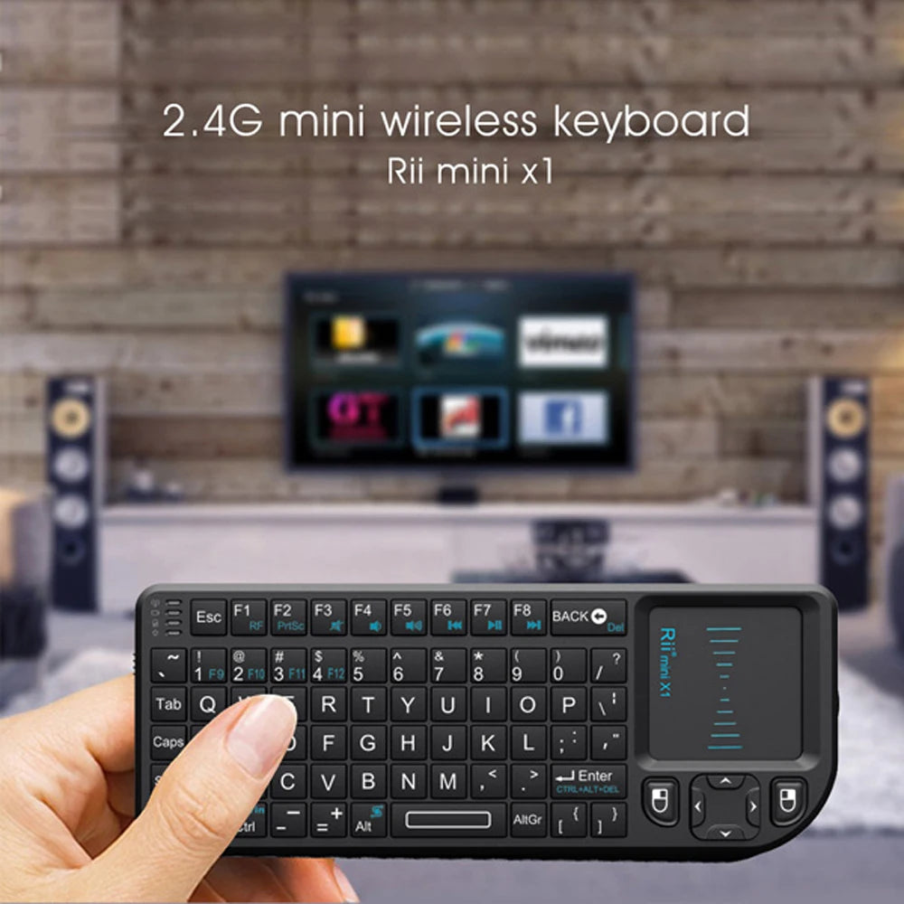 X1 2.4Ghz Mini Wireless Keyboard English/Es/Fr Keyboards with Touchpad for Android TV Box/Pc/Laptop
