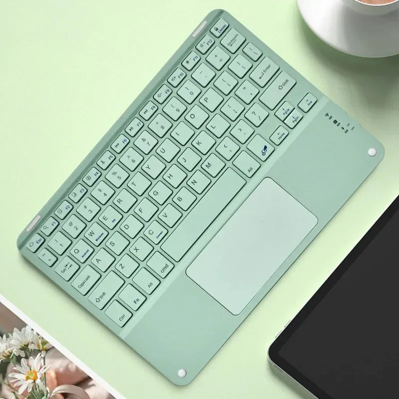 Wireless Keyboard with Touchpad for Ipad Samsung Xiaomi Tablet Keyboard for Phone Laptop 10'' Keyboards Bluetooth Rechargeable