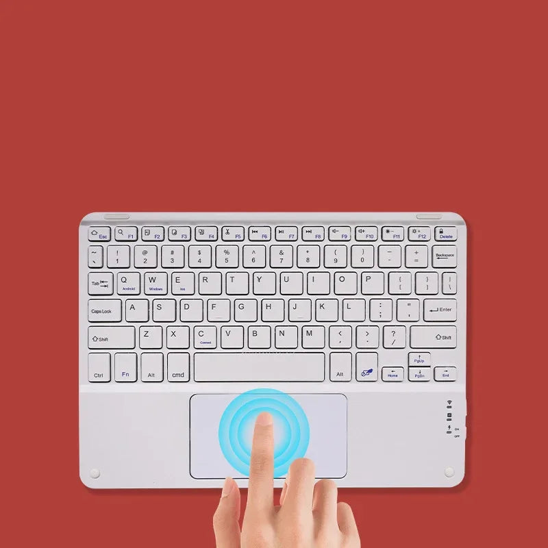 Wireless Keyboard with Touchpad for Ipad Samsung Xiaomi Tablet Keyboard for Phone Laptop 10'' Keyboards Bluetooth Rechargeable