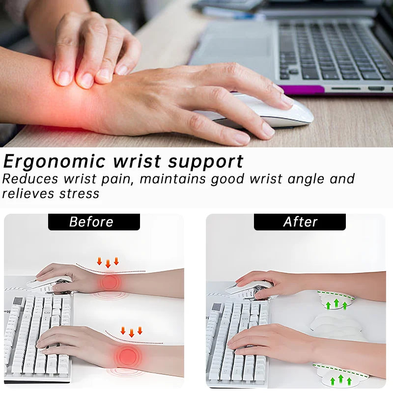 Cloud Shape Wrist Rest Pad Anti-Slip Desk Mat Memory Foam Palm Rest Ergonomic Mouse Pad Typing Wrist Rest Office Accessories