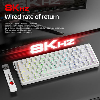 F68PRO 8K RGB Mechanical Keyboard ,Magnetic Switch,0.01Mm RT Accuracy,128K Scan Rate,Customs Gaming Keyboards