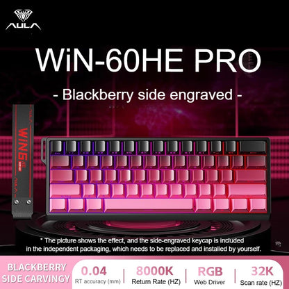 New Aula Win 60/68He Magnetic Switch 8K Keyboard Rapid Trigger Wired Custom Rgb Hot Swap Rt Esports Gamer Mechanical Keyboard
