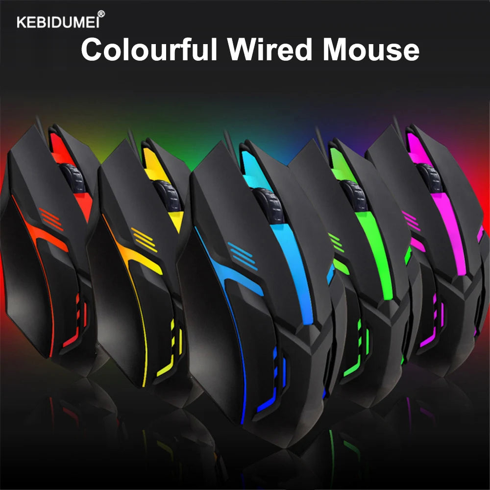 USB Wired Mouse RGB Colorful Mouse 5000 DPI Gaming Mouse Optical Wired Mouse Mice Ergonomic Mouse for PC Computer Laptop Macbook