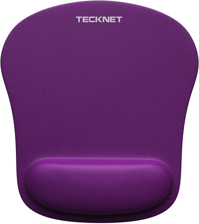 Mouse Pad with Wrist Support, Ergonomic Gaming Mouse Pad Pain Relief, Portable Comfortable Mousepad for Computer, Laptop, Office, Home and Travel, Non-Slip Base, Waterproof Surface, Purple