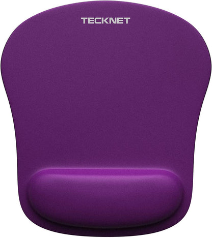 Mouse Pad with Wrist Support, Ergonomic Gaming Mouse Pad Pain Relief, Portable Comfortable Mousepad for Computer, Laptop, Office, Home and Travel, Non-Slip Base, Waterproof Surface, Purple