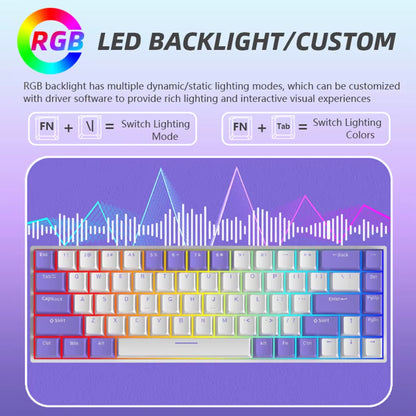 G68 Gaming Mechanical Keyboard Wireless/Bluetooth Hot-Swappable 65% Keyboards Customized RGB Backlit for Gamer Tablet Computer