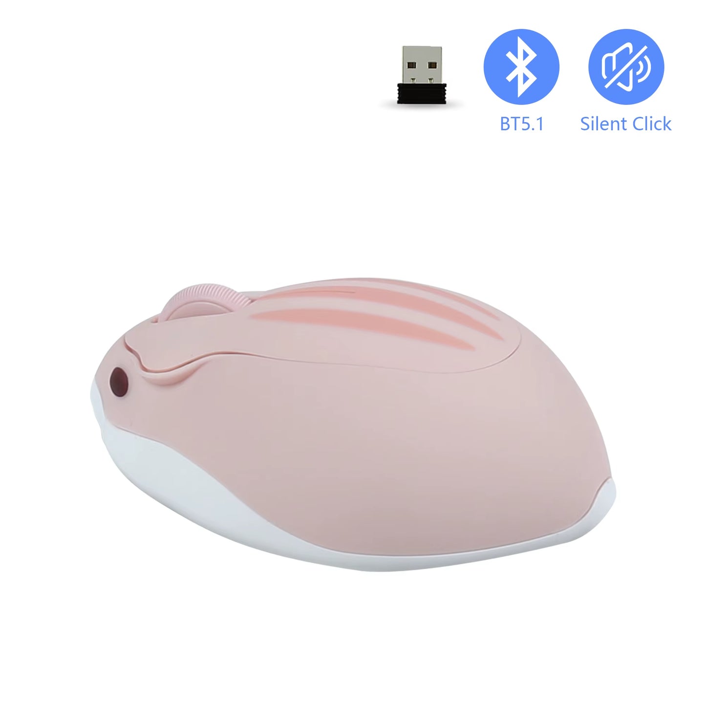 2.4G Wireless Mouse 3D Mini Hamster Cute Mouse Pink USB Optical Computer Mause 1600DPI Game Ergonomic Mice for Ноутбук Kid Gift