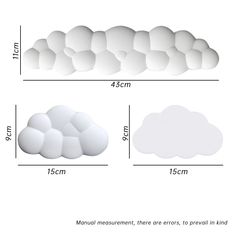 Cloud Shape Wrist Rest Pad Anti-Slip Desk Mat Memory Foam Palm Rest Ergonomic Mouse Pad Typing Wrist Rest Office Accessories