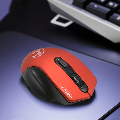 Wireless Mouse for Laptop Wireless Mouse 2.4G Noiseless Mouse with USB Receiver Portable Computer Mice for PC Tablet Laptop with Windows System Red