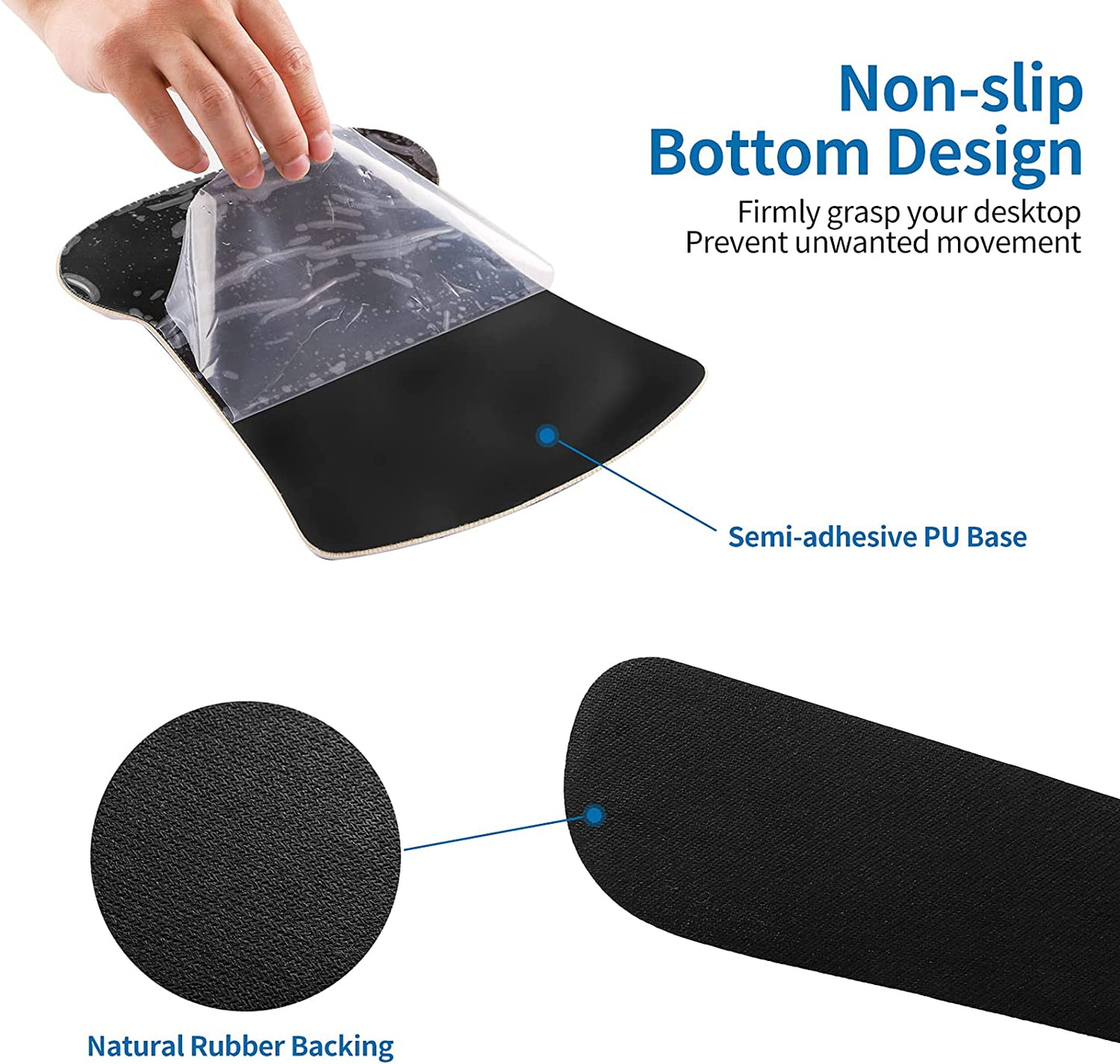 Keyboard Wrist Rest Pad and Mouse Wrist Rest Support Mouse Pad Set,Sturdy & Comfortable & Lightweight for Easy Typing & Pain Relief-Ergonomic Support (Marble)