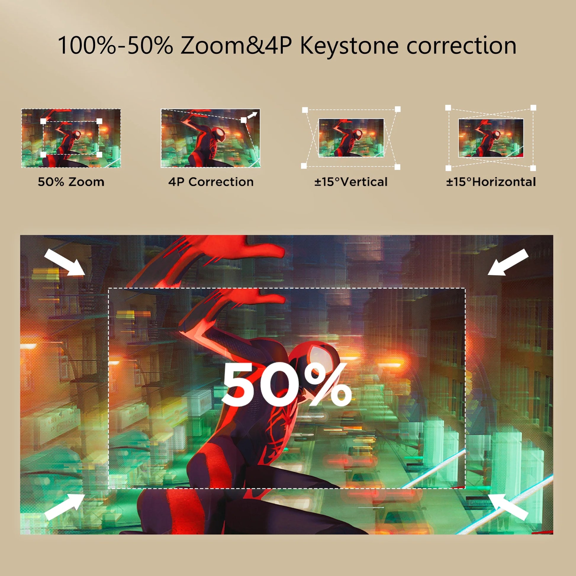 S1 Pro 1920X1080P LCD Multimedia Projector, White