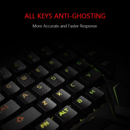 USB Keyboard One-Handed Wired 35 Keys Luminous Gaming Keyboards for Tablet Colorful Ergonomics Gamer Keypad Hand Rest