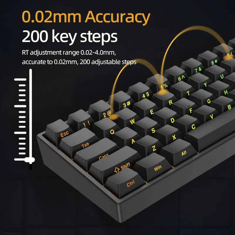 ND63 Pro Rapid Trigg 8000HZ SOCD/RS Mechanical Keyboards Keyboard with Magnetic Switch Gaming Keyboad for Varolent 63Key