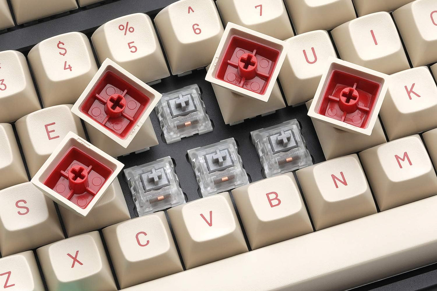 MT3 Jukebox Keycap Set, ABS Hi-Profile Keycaps, Doubleshot Legends, MX Style Covers Ortholinear Keyboards (Ortho Kit)