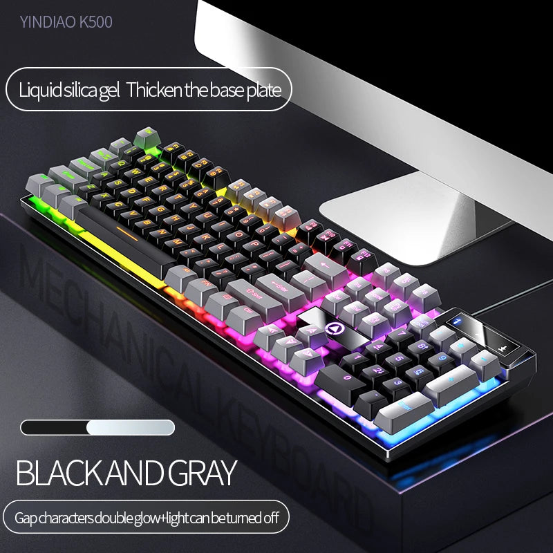 Keyboard Gaming Wired Laptop Desktops PC Computer Office Accessories Low Profile Gamer Keyboards with Numpad