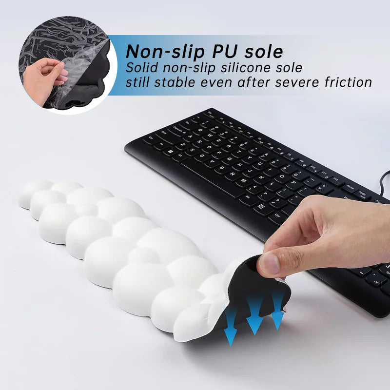 Cloud Shape Wrist Rest Pad Anti-Slip Desk Mat Memory Foam Palm Rest Ergonomic Mouse Pad Typing Wrist Rest Office Accessories