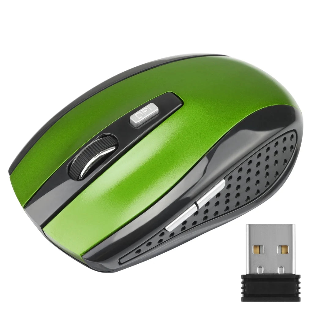 Wireless Gaming Mouse Adjustable DPI 2.4G 6 Buttons Optical Mouse for Laptop Notebook PC
