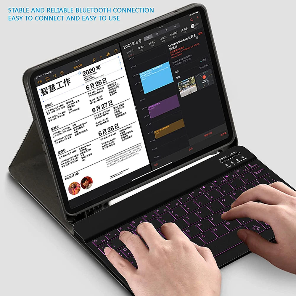 Wireless Keyboard RGB Bluetooth Keyboard Wireless Russian Keyboards Rechargeable Multi Backlit for IOS Android Windows for Ipad