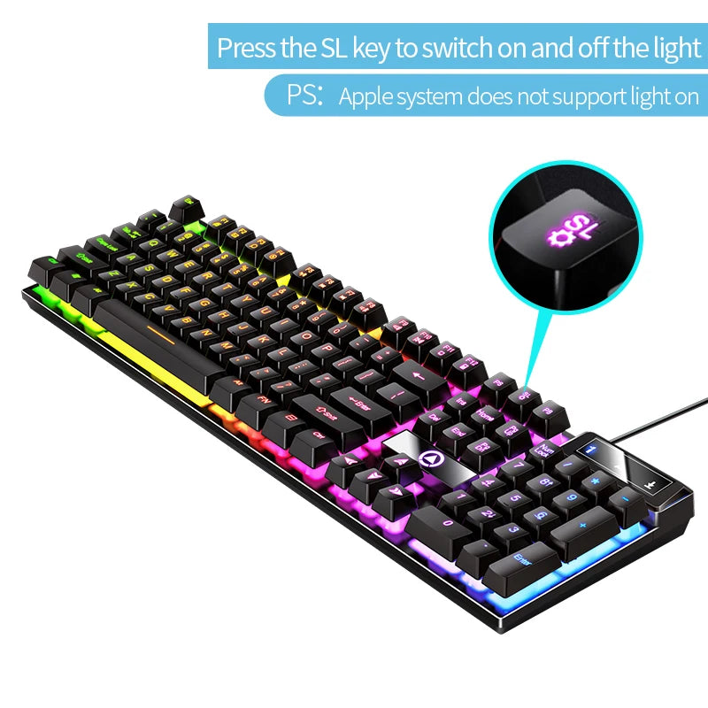 Keyboard Gaming Wired Laptop Desktops PC Computer Office Accessories Low Profile Gamer Keyboards with Numpad