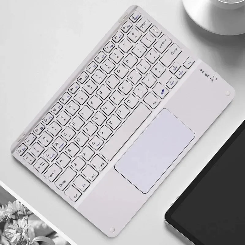 Wireless Keyboard with Touchpad for Ipad Samsung Xiaomi Tablet Keyboard for Phone Laptop 10'' Keyboards Bluetooth Rechargeable