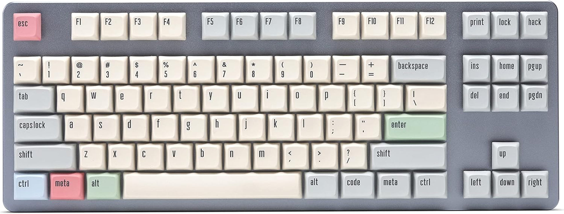 + Mito XDA Canvas Keycap Set for Tenkeyless Keyboards - Compatible with Cherry MX Switches and Clones (TKL 94-Key Kit)