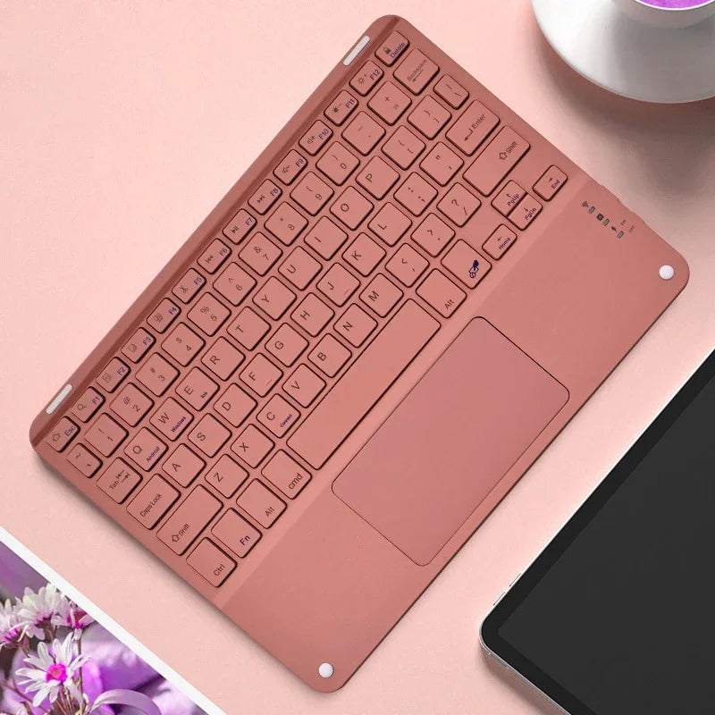Wireless Keyboard with Touchpad for Ipad Samsung Xiaomi Tablet Keyboard for Phone Laptop 10'' Keyboards Bluetooth Rechargeable