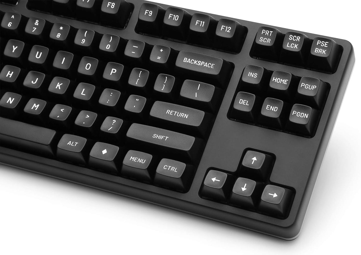 MT3 White-On-Black Keycap Set, ABS Hi-Profile Keycaps, Doubleshot Legends, MX Style Covers Fullsize, Tenkeyless, Winkeyless, 60%, 65%, and 75% (Base Kit)