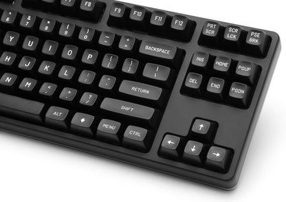 MT3 White-On-Black Keycap Set, ABS Hi-Profile Keycaps, Doubleshot Legends, MX Style Covers Fullsize, Tenkeyless, Winkeyless, 60%, 65%, and 75% (Base Kit)