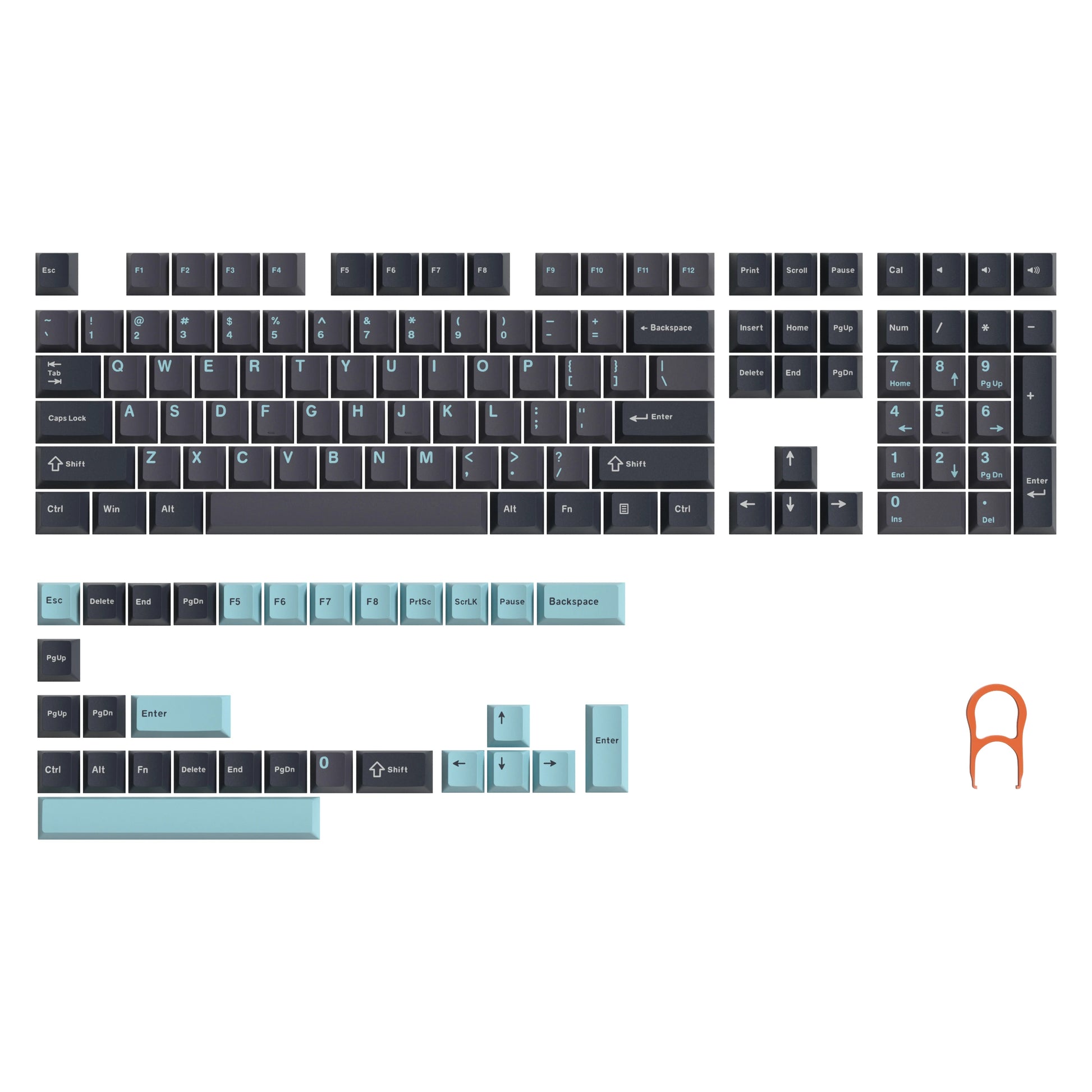 168 Keys Double Shot PBT Keycap Custom WOB Keycap Cherry Profile Keyboard Keycaps for Cherry Gateron MX Switches Gaming Keyboard