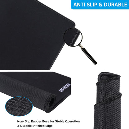 Ergonomic Bluetooth Mouse and Mouse Pad for Laptop, Silent Mouse with 3-Levels DPI, USB Nano Receiver for Android PC Notebook Computer Mac-Black