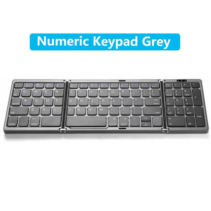 NEW Foldable Wireless Bluetooth Keyboard with Touchpad Rechargeable Portable Keyboards for Smartphone Android IOS Mac Windows