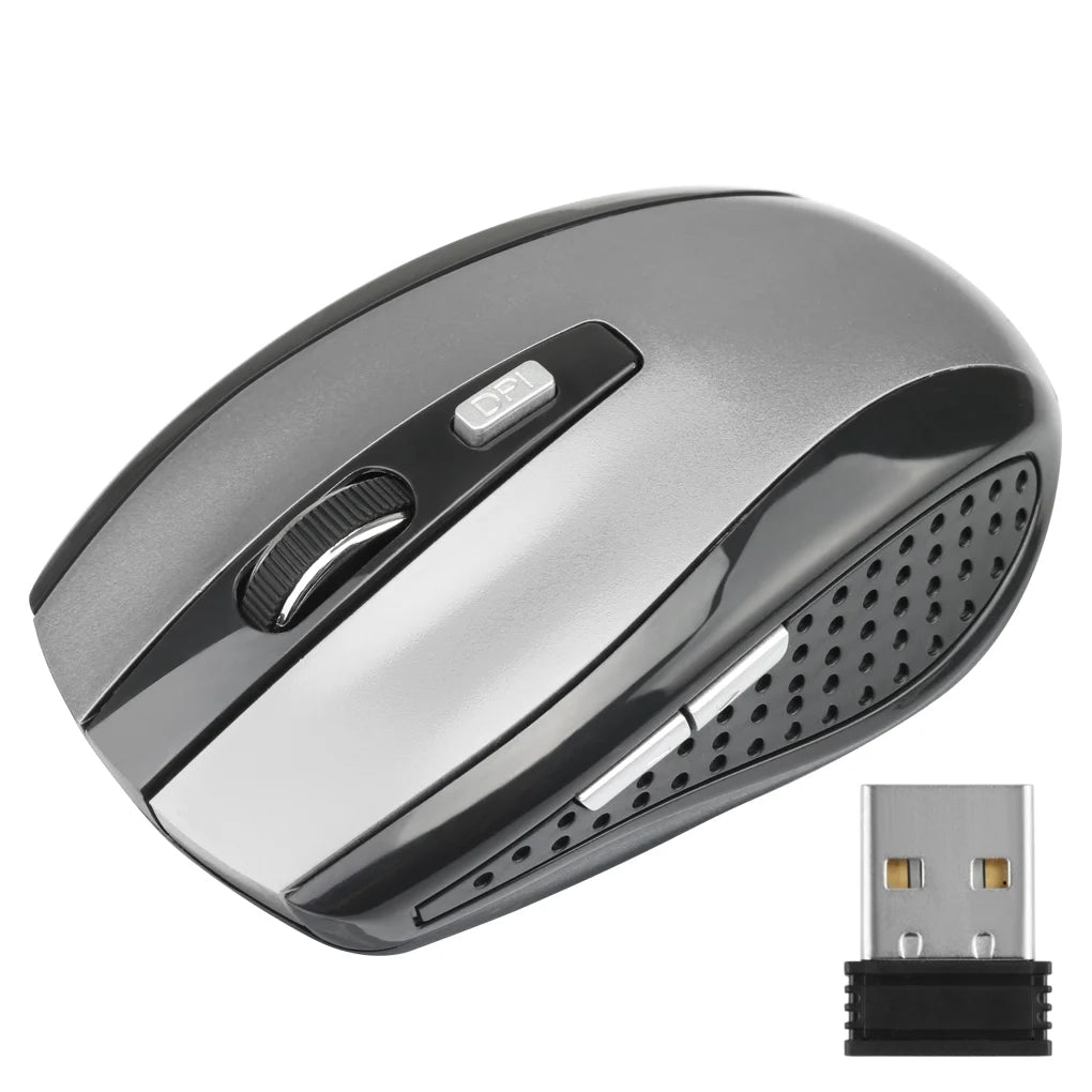 Wireless Gaming Mouse Adjustable DPI 2.4G 6 Buttons Optical Mouse for Laptop Notebook PC