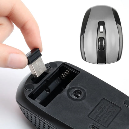 Wireless Gaming Mouse Adjustable DPI 2.4G 6 Buttons Optical Mouse for Laptop Notebook PC