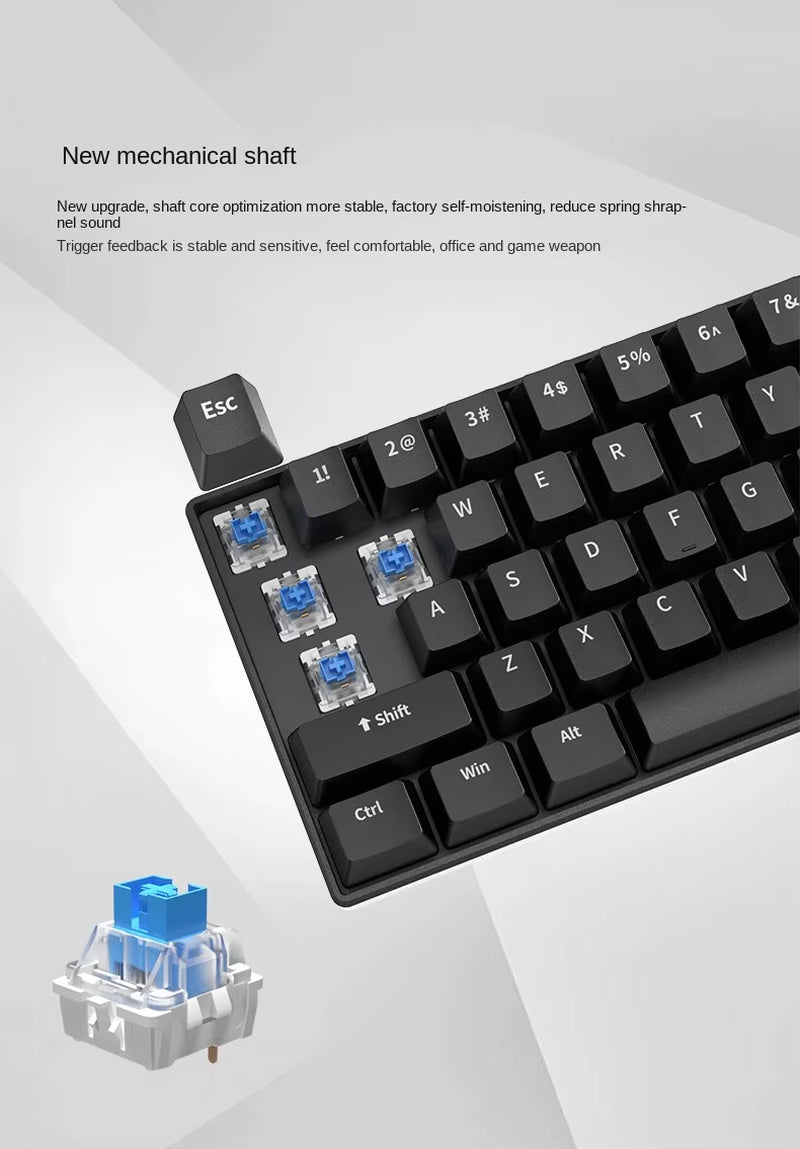 Gaming Keyboard White Mechanical Game USB Keyboards 60% Mini Teclado Spanish Keyborad Teclado Pc Key Board Laptop Computer