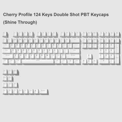 168 Keys Double Shot PBT Keycap Custom WOB Keycap Cherry Profile Keyboard Keycaps for Cherry Gateron MX Switches Gaming Keyboard