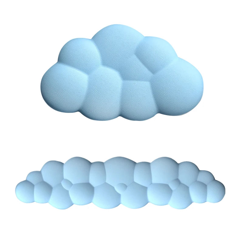 Cloud Shape Wrist Rest Pad Anti-Slip Desk Mat Memory Foam Palm Rest Ergonomic Mouse Pad Typing Wrist Rest Office Accessories