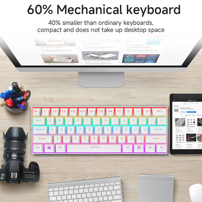 Mechanical Keyboard 61 Keys Blue Switch Red Switch Brown Switch Hot Swap Keyboard Office Accessories Gaming Keyboard
